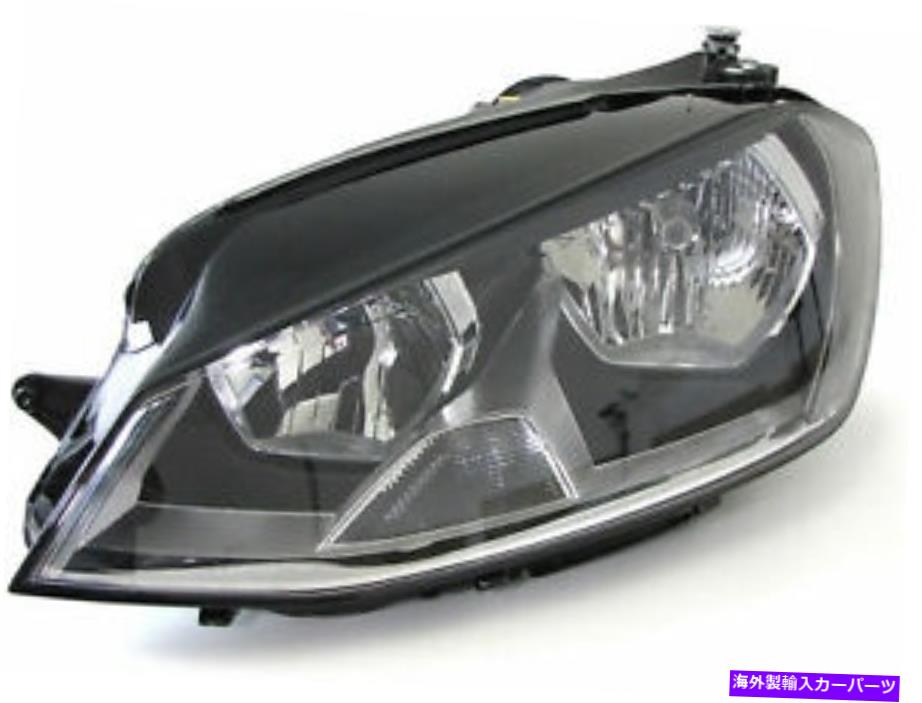 USヘッドライト VWゴルフMK7左ドライバーサイドブラックハロゲンH7ヘッドライト11/2012 + VW GOLF MK7 LEFT DRIVERS SIDE BLACK HALOGEN H7 HEADLIGHT 11/2012+【並行輸入品】