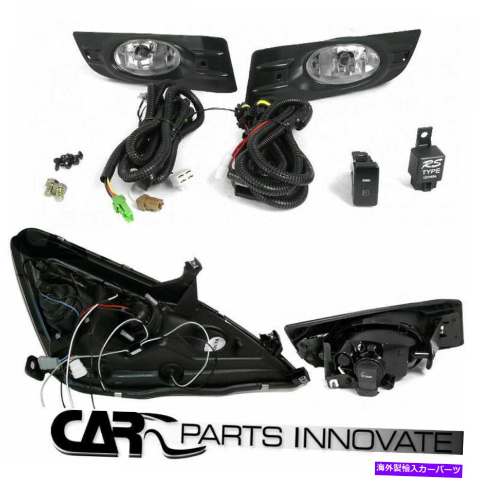 USヘッドライト フィット06-07アコード2drクリアハローLEDプロジェクターヘッドライト+クリアフォグバンパーランプ Fit 06-07 Accord 2Dr Clear Halo LED Projector Headlights+Clear Fog Bumper Lamps【並行輸入品】