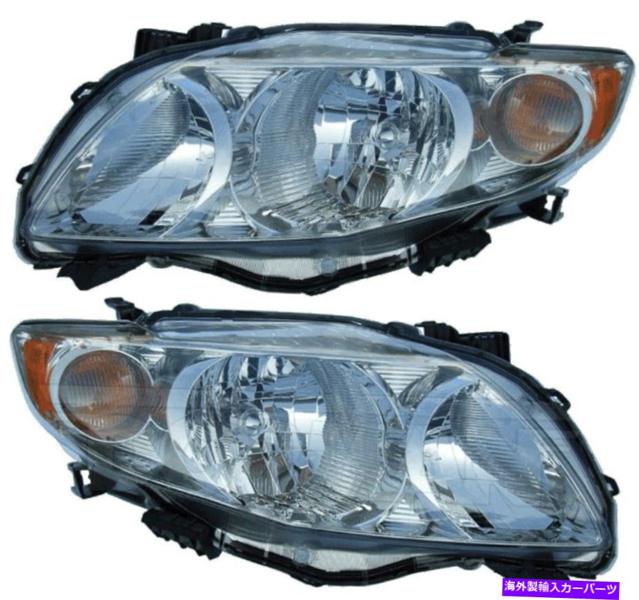 USヘッドライト Toyota Corolla 09-10ベースモデルCE le XLE 2 Headlamp Assemblies Left & Righ For Toyota Corolla 09-10 Base Model CE LE XLE【並行輸入品】 45,947円