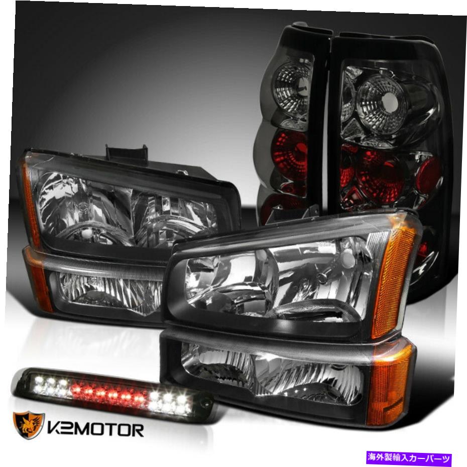 USヘッドライト 03-06 Silverado Black Headlightsバンパーランプ+テールライト+スモーク3RDブレーキランプ 03-06 Silverado Black Headlights Bumper Lamps+Tail Lights+Smoke 3rd Brake Lamp【並行輸入品】 46,814円