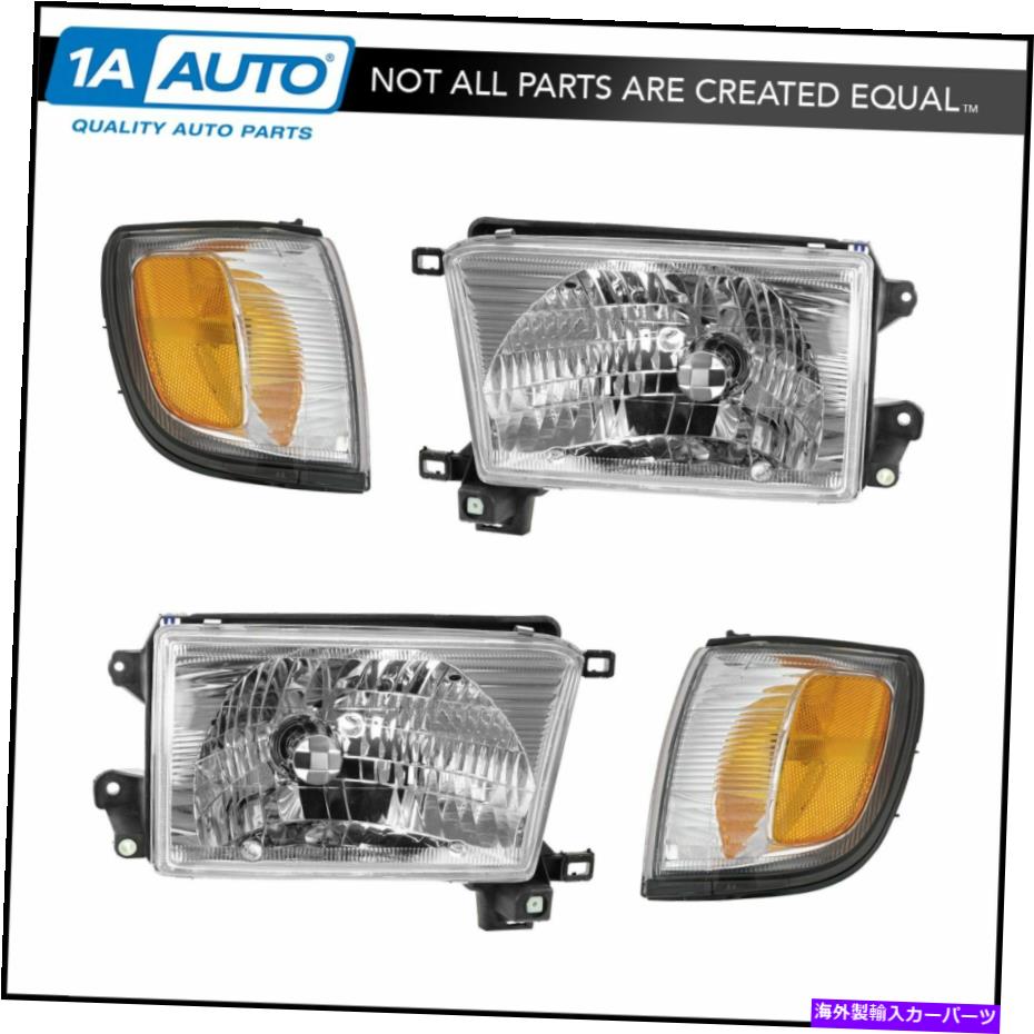 USヘッドライト ヘッドライトランプコーナーターンシグナルドライバーの乗客セット99-02 4ランナー Head Light Lamp Corner Turn Signal Driver Passenger Set for 99-02 4 Runner【並行輸入品】
