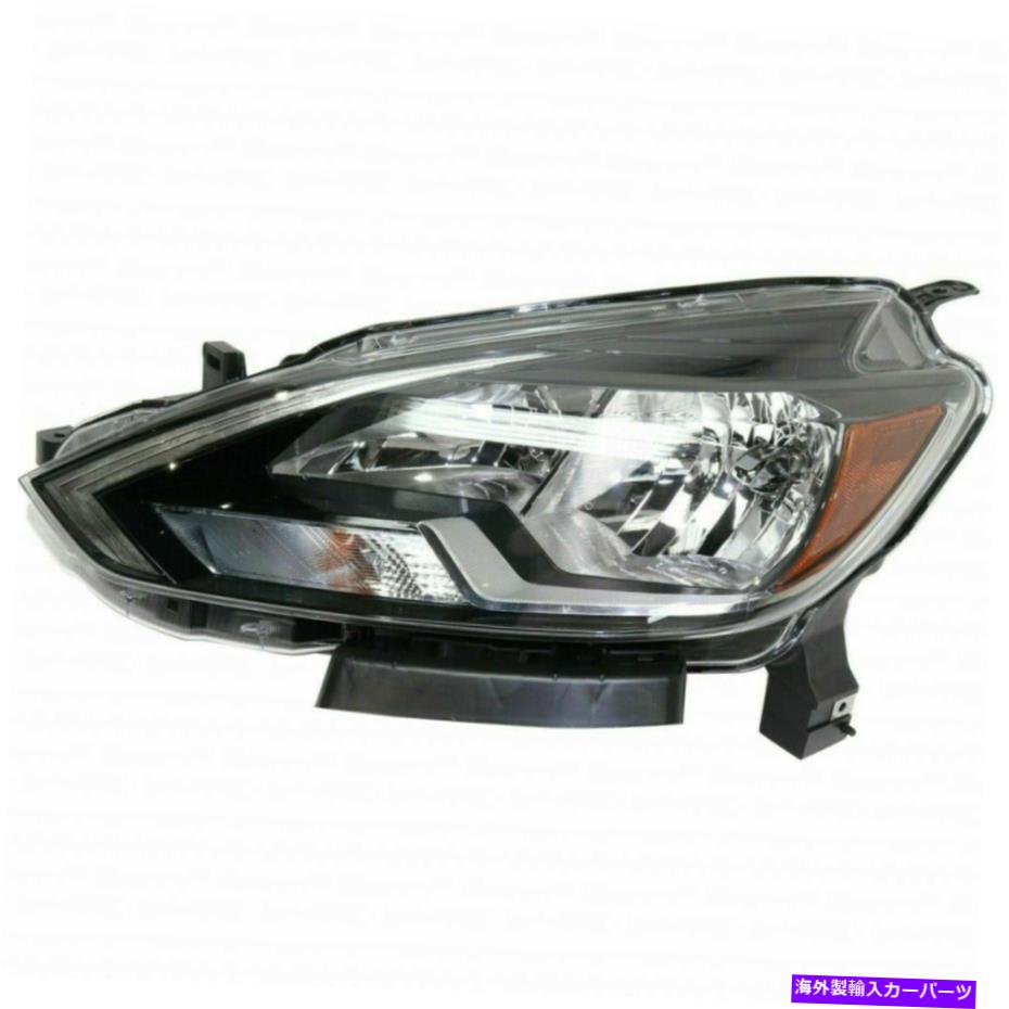 USヘッドライト Nissan Sentra 2016 2017headlightアセンブリBlack Capaの運転手が置き換える Fits Nissan SENTRA 2016 2017Headlight Assembly Black CAPA Driver Side Replaces【並行輸入品】