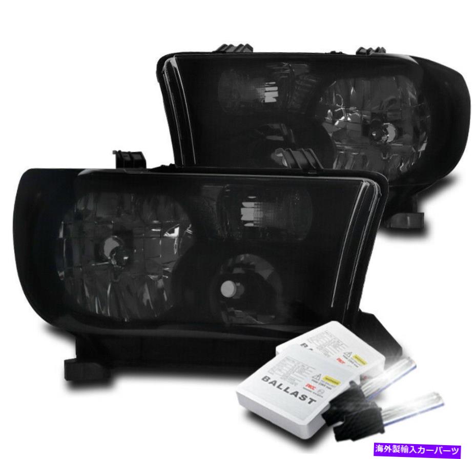 USヘッドライト 2007-2013トヨタツンドラ/ 2008 +セコイアブラック/スモーククリスタルヘッドライトW / 6000K HID 2007-2013 TOYOTA TUNDRA/2008+ SEQUOIA BLACK/SMOKE CRYSTAL HEADLIGHTS W/6000K HID【並行輸入品】
