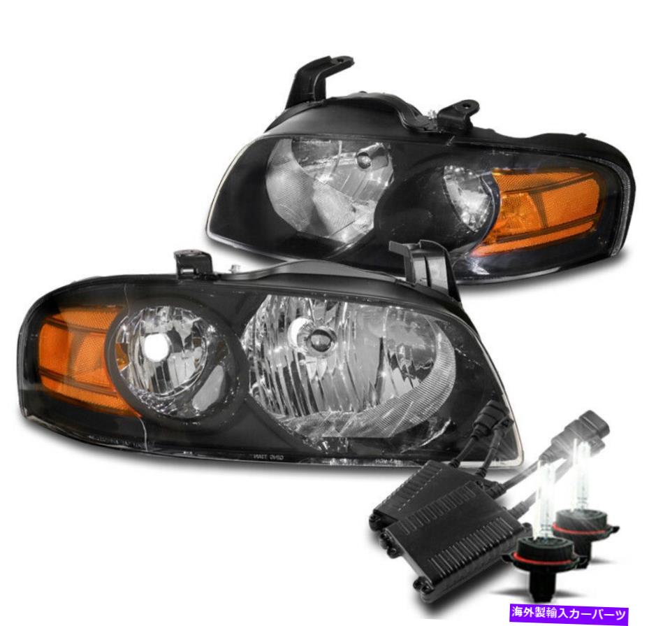USヘッドライト 2004年2005年2006年Sentra SE-Rスタイルブラックの交換ヘッドライト+ 50W 6000K HID For 2004 2005 2006 Sentra SE-R Style Black Replacement Headlights +50W 6000K HID【並行輸入品】