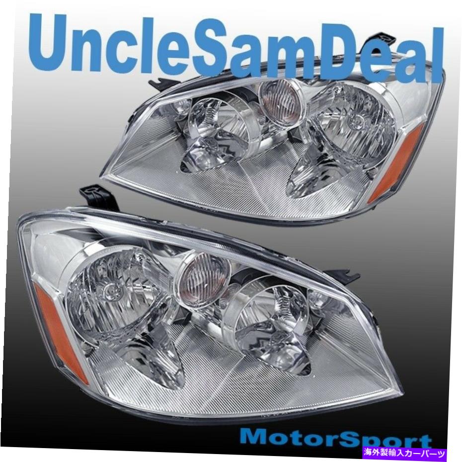 USヘッドライト 05-06日産Altima OEスタイルユーロクリアレンズクロムヘッドライトペアW /球根 FOR 05-06 NISSAN ALTIMA OE STYLE EURO CLEAR LENS CHROME HEADLIGHTS PAIR W/BULBS【並行輸入品】