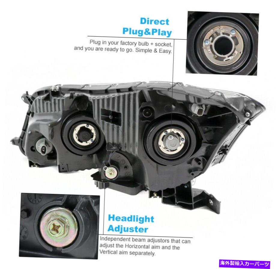 USヘッドライト FIT 08-12ホンダアコード4DR [ファクトリースタイル]ブラックヘッドライトランプW /バンパーLED DRL Fit 08-12 Honda Accord 4dr [Factory Style] Black Headlight Lamp w/Bumper LED DRL【並行輸入品】 45,947円