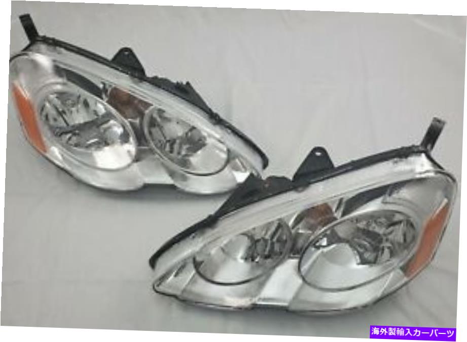 USヘッドライト 2002年2003年2004年Acura RSX完全直接交換ヘッドライトセット - 新品 For 2002 2003 2004 Acura RSX Complete Direct Replacement Headlight Set - NEW【並行輸入品】