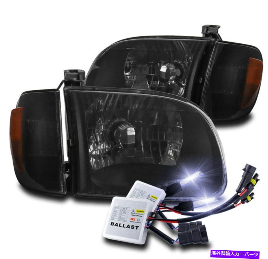 USヘッドライト 00-04 TOYOTA TUNDRAレギュラー/アクセスヘッドライトランプブラック/スモーク+ 10KキセノンHID FOR 00-04 TOYOTA TUNDRA REGULAR/ACCESS HEADLIGHT LAMP BLACK/SMOKE +10K XENON HID【並行輸入品】