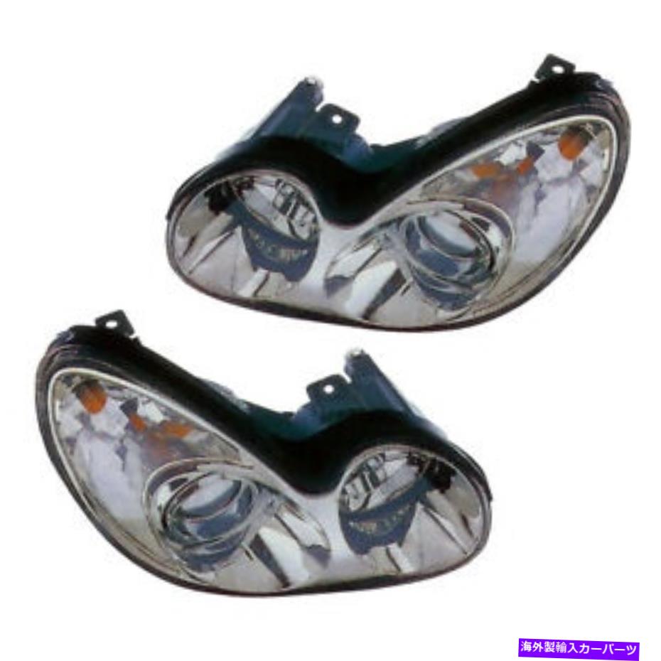 USヘッドライト Headlightsフロントランプペア02-05 Hyundai Sonata Left＆Right Headlights Front Lamps Pair Set for 02-05 Hyundai Sonata Left & Right【並行輸入品】