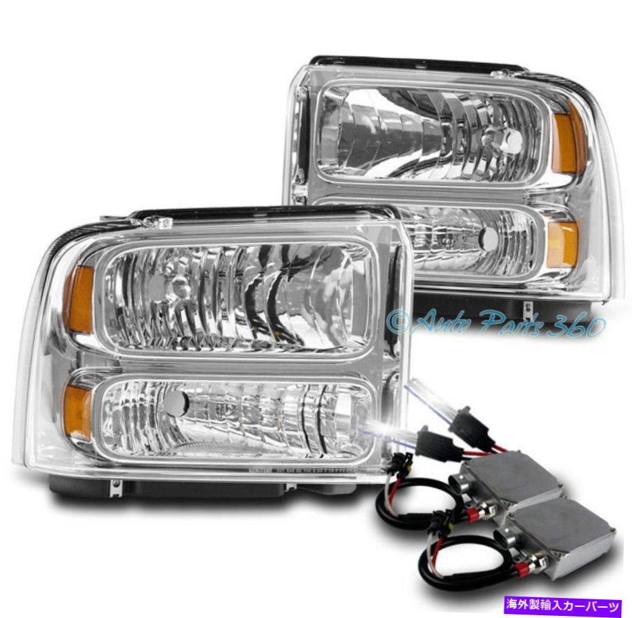 USヘッドライト 05 06 07 FORD F250 F350 F450 F550スーパーデューティヘッドライトランプクロームW / 50W 6K HID 05 06 07 FORD F250 F350 F450 F550 SUPER DUTY HEADLIGHTS LAMP CHROME W/50W 6K HID【並行輸入品】