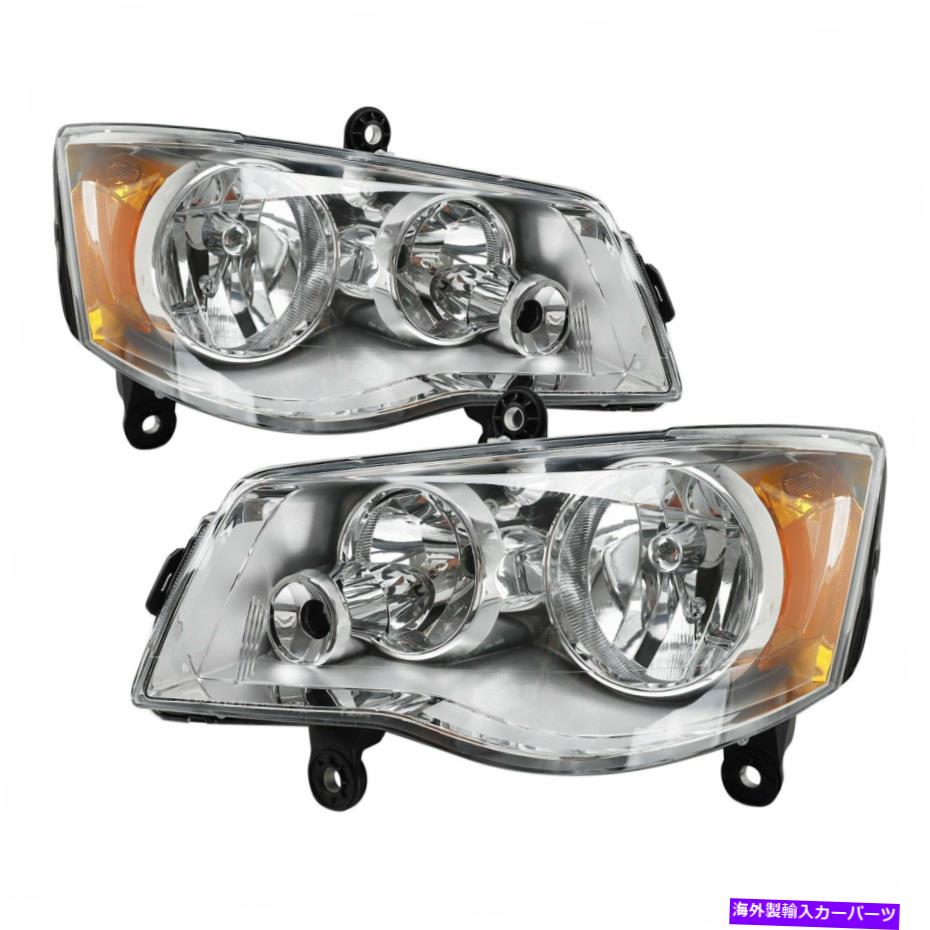 USヘッドライト 2011年から17のDodge Grand Caravan 08-16 Chrysler Town＆Country Headlights LH + RH For 2011-17 Dodge Grand Caravan 08-16 Chrysler Town & Country Headlights LH+RH【並行輸入品】 45,947円