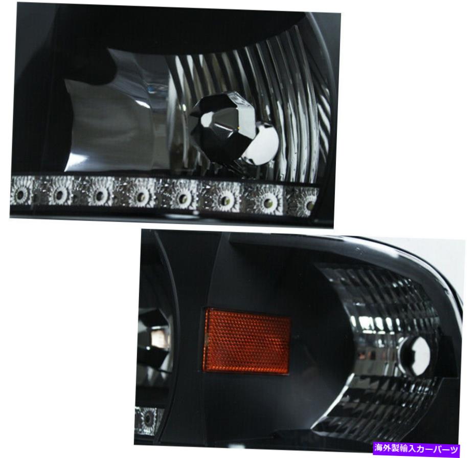 USヘッドライト 94-01 RAM LEDストリップクリスタルブラックヘッドライト+ブルードライビングDRL W / 6K HIDセット FOR 94-01 RAM LED STRIP CRYSTAL BLACK HEAD LIGHT+BLUE DRIVING DRL W/6K HID SET【並行輸入品】