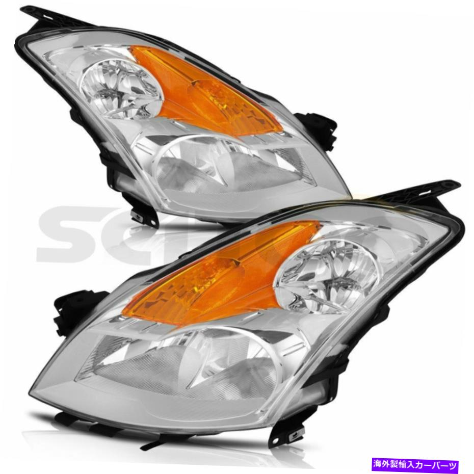 USヘッドライト Nissan Altima 2007-2009リフレクタクリアクロームペアランプ用ヘッドライトアセンブリ Headlights Assembly For Nissan Altima 2007-2009 Reflector Clear Chrome Pair Lamp【並行輸入品】