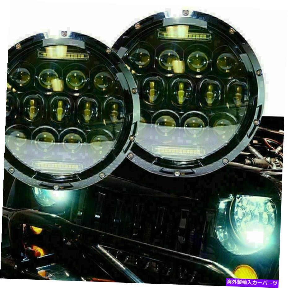 USヘッドライト ジープcj jk tj wranglerのための2倍7インチ75W LEDのヘッドライトH4 H13 DRLの高ロービーム 2X 7Inch 75W LED Headlight H4 H13 DRL HIGH LOW Beam for JEEP CJ JK TJ Wrangler【並行輸入品】