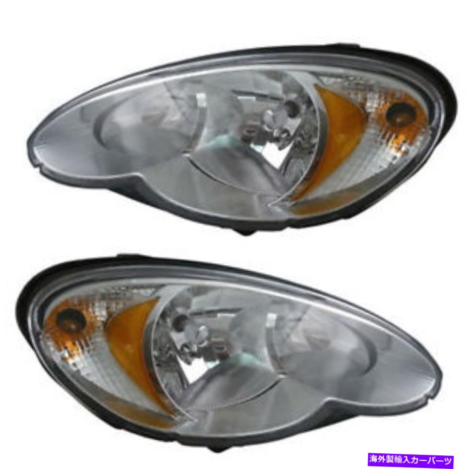 USヘッドライト 06-10 PT CRUISERヘッドライトヘッドランプヘッドライトランプ左右サイドセットペアドット 06-10 PT Cruiser Headlight Headlamp Head Light Lamp Left Right Side Set PAIR DOT【並行輸入品】