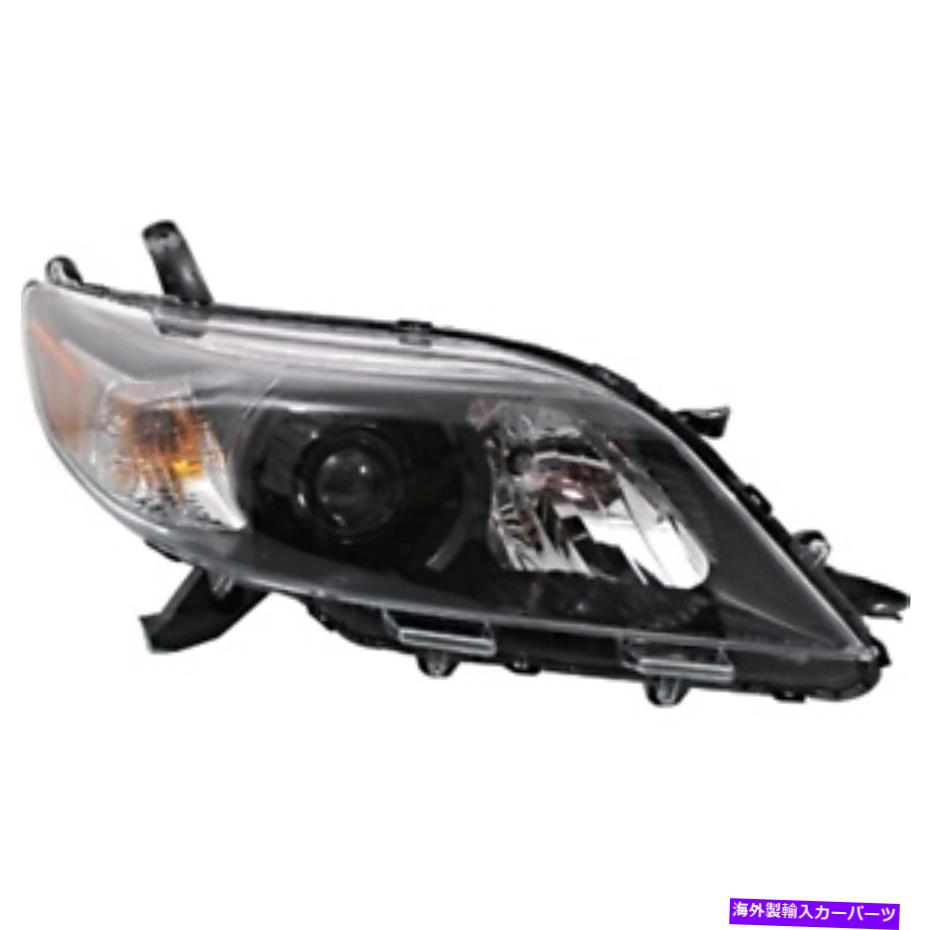 USヘッドライト 11~17シエナ右助手席側ハロゲンヘッドランプアセンブリ/スモークベゼル Fits 11-17 Sienna Right Passenger Side Halogen Headlamp Assem w/smoked bezel【並行輸入品】