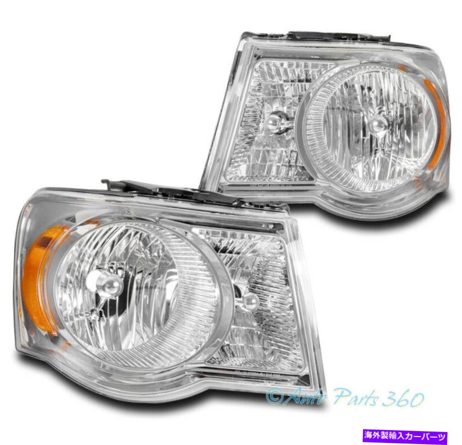 USヘッドライト 07 08 09 Chrysler AspenファクトリースタイルヘッドライトヘッドランプランプクロームLH + RH For 07 08 09 Chrysler Aspen Factory Style Headlights Headlamps Lamp Chrome LH+RH【並行輸入品】