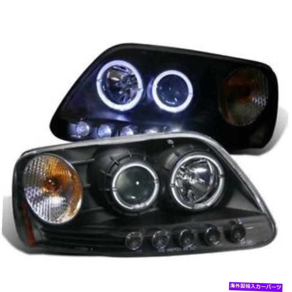 USヘッドライト CGフォードF-150 97-03 1 1 PCプロジェクターヘッドライトHalo LEDブラッククリアアンバー CG Ford F-150 97-03 1 Pc Projector Headlight Halo LED Black Clear Amber【並行輸入品】