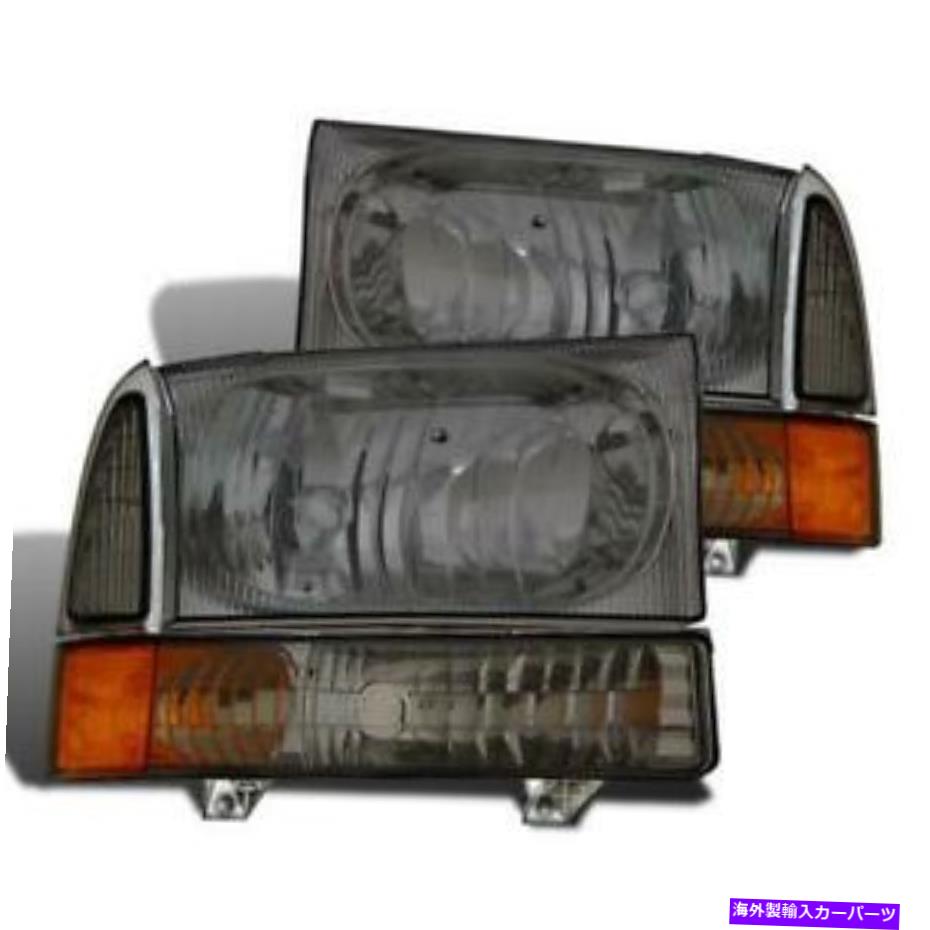 USヘッドライト CGフォードエクスカーション00-04 /スーパーデューティ99-04ヘッドライトW / CLスモークアンバー CG Ford Excursion 00-04 / Super Duty 99-04 Headlight W/ C.L Smoke Amber【並行輸入品】