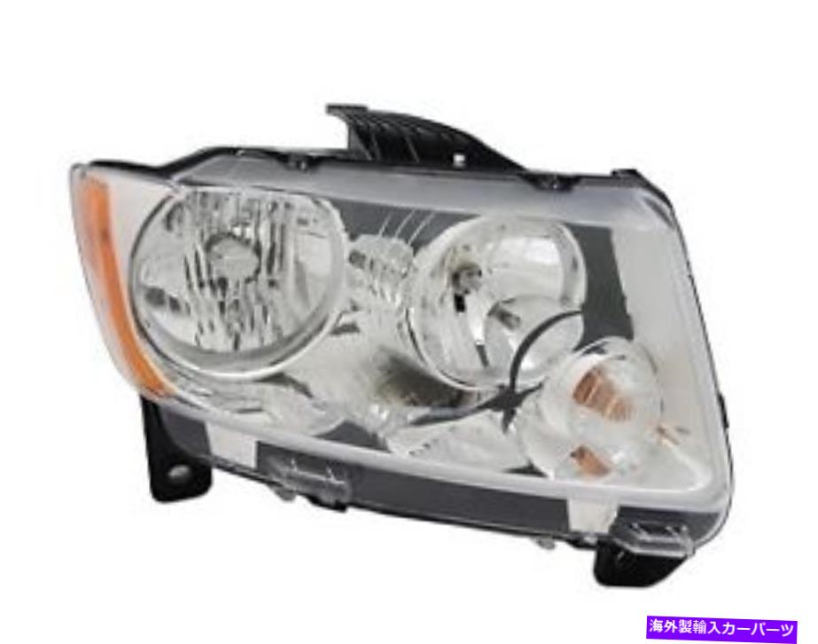 USヘッドライト 11 12 13 14 15ジープコンパスヘッドライト旅客ハロゲン電球レベリングなし 11 12 13 14 15 Jeep Compass Headlight Passenger Halogen Bulbs Without Leveling【並行輸入品】