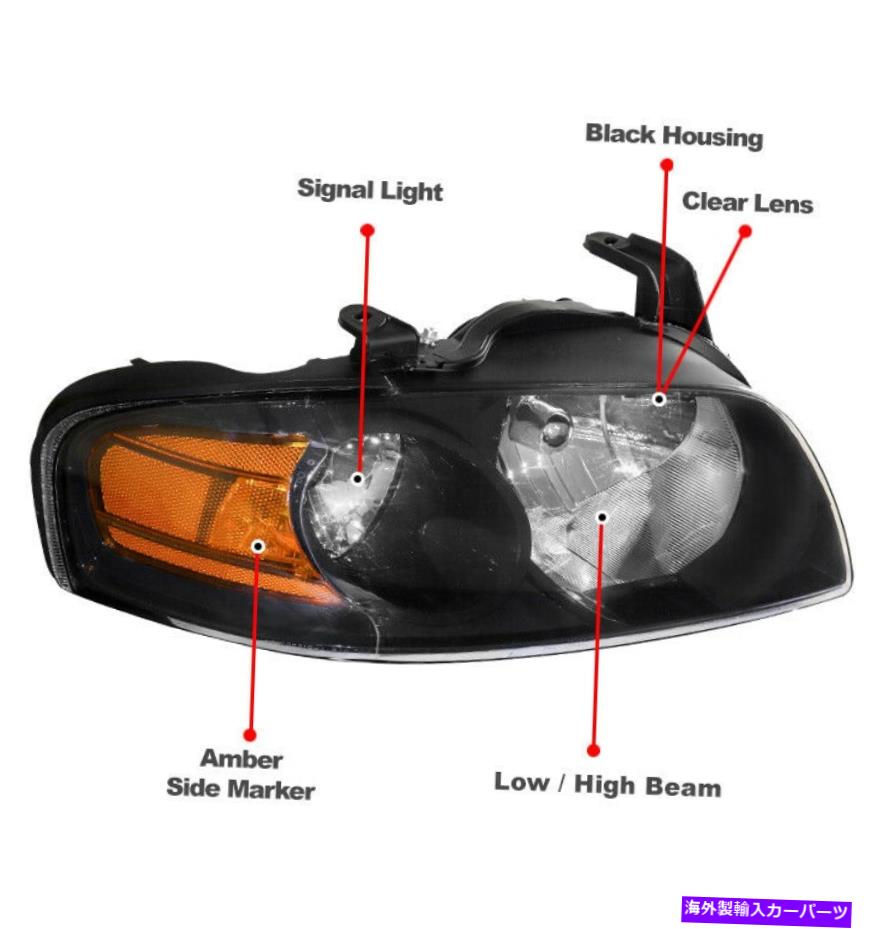 USヘッドライト 04-06 SENTRA SE-Rスタイルブラック交換用ヘッドライト+ブルーLED DRL信号+ HID For 04-06 Sentra SE-R Style Black Replacement Headlight +Blue LED DRL Signal+HID【並行輸入品】