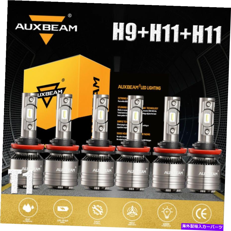 USヘッドライト AUXBeam 70W 6500K H9 + H11 + H11 LEDヘッドライトキャンバス電球こんにちはロービームのフォグライトT1 AUXBEAM 70W 6500K H9+H11+H11 Led Headlight Canbus Bulbs Hi Low Beam Fog Light T1【並行輸入品】