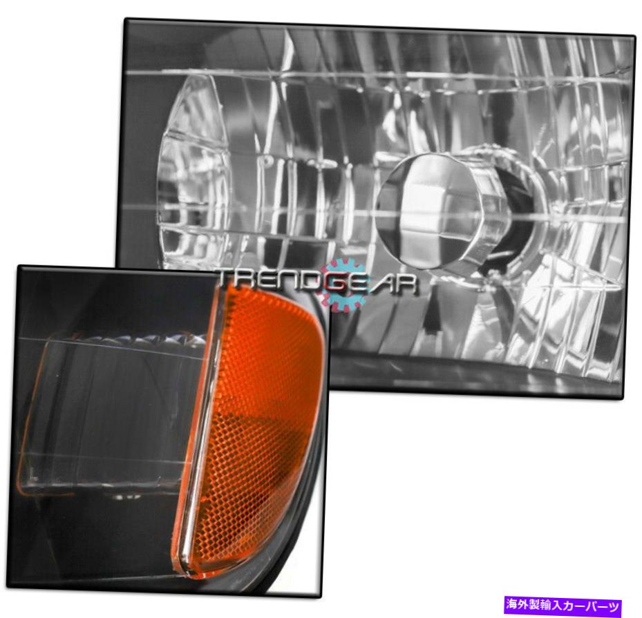 USヘッドライト 2000年から2004年トヨタツンドラの定期的/アクセス黒のヘッドライト+青いLED DRLキット+ HID FOR 2000-2004 TOYOTA TUNDRA REGULAR/ACCESS BLACK HEADLIGHT+BLUE LED DRL KIT+HID【並行輸入品】