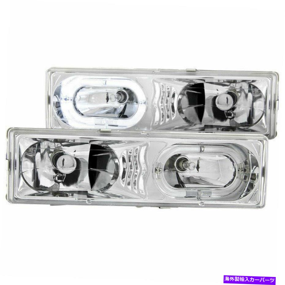USヘッドライト Anzo USAクリスタルヘッドライトHalo for GM C / K / Blazer / Tahoe / Yukon 88-00 Anzo USA Crystal Headlights Chrome with Halo for GM C/K/Blazer/Tahoe/Yukon 88-00【並行輸入品】