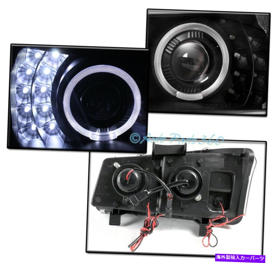 USヘッドライト 03-06 Chevy Silverado Halo LEDブラックプロジェクターヘッドライトランプ+ 50W 8K HIDキット FOR 03-06 CHEVY SILVERADO HALO LED BLACK PROJECTOR HEADLIGHT LAMP+50W 8K HID KIT【並行輸入品】
