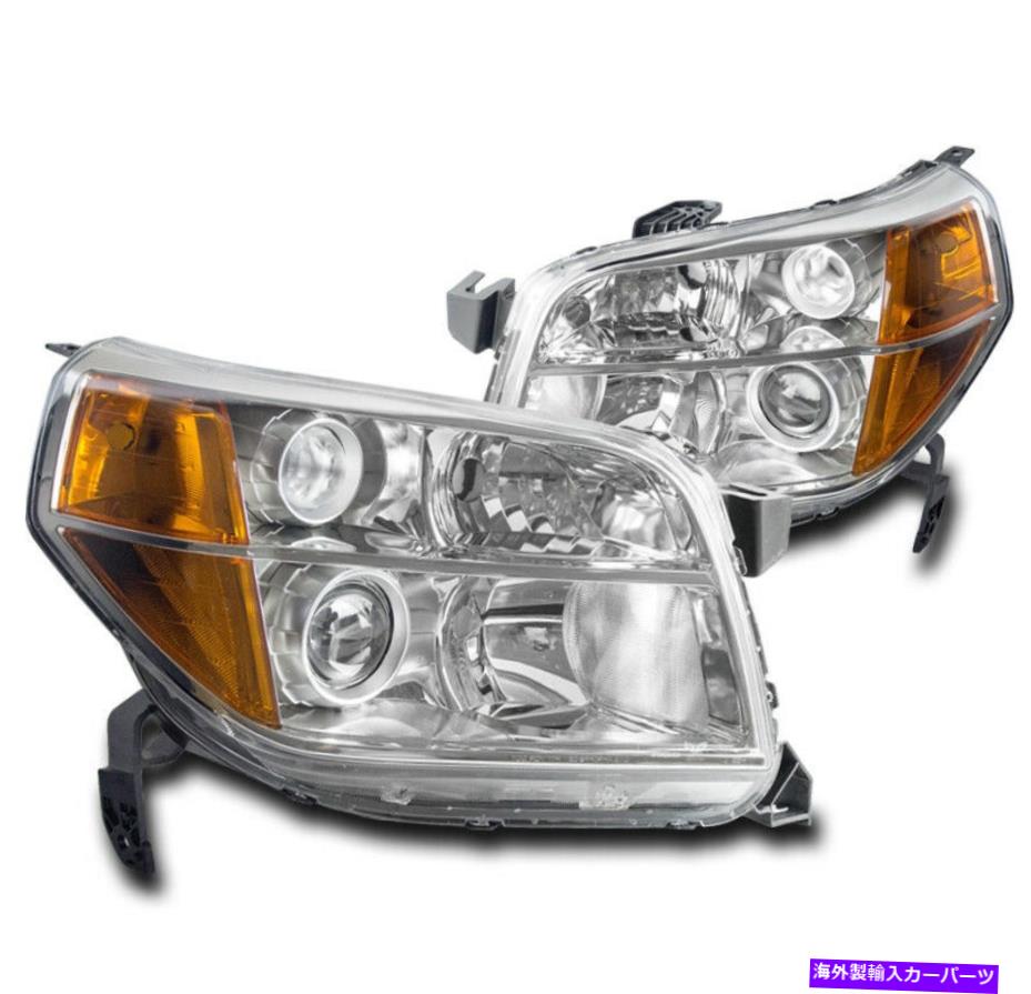 USヘッドライト 06 07 08ホンダパイロットEX LX交換プロジェクターヘッドライトランプクローム/アンバー FOR 06 07 08 HONDA PILOT EX LX REPLACEMENT PROJECTOR HEADLIGHT LAMP CHROME/AMBER【並行輸入品】