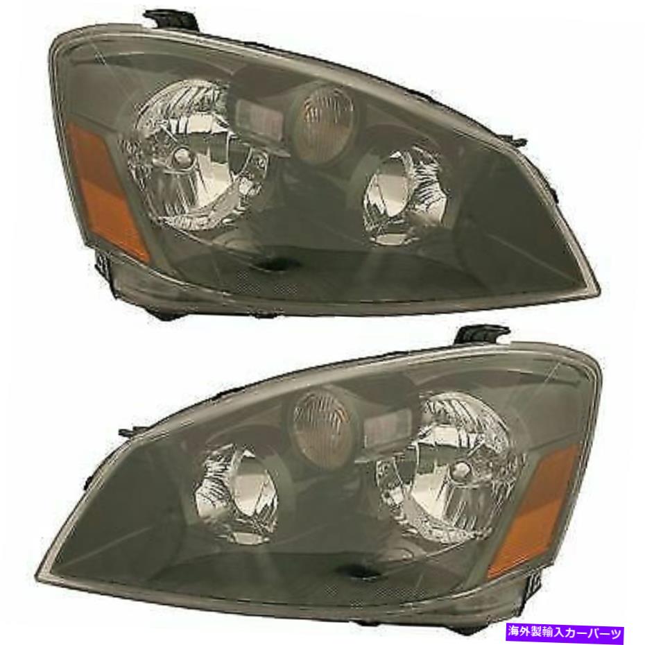 USヘッドライト 2005年 - 2006年日産Altimaの運転手と助手席側のヘッドライトセットW /電球 Headlight Set For 2005-2006 Nissan Altima Driver and Passenger Side w/ bulb【並行輸入品】