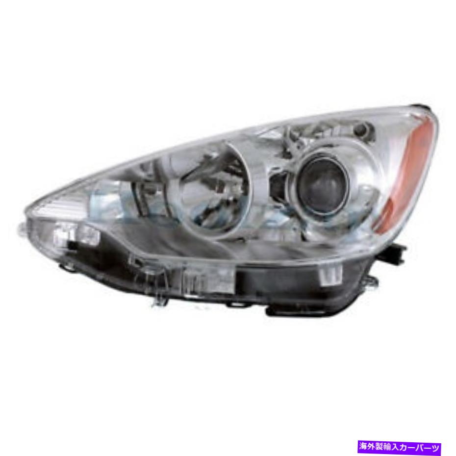 USヘッドライト 12-14 Prius CフロントヘッドライトヘッドランプハロゲンヘッドW /電球運転側 CAPA For 12-14 Prius C Front Headlight Headlamp Halogen Head w/Bulb Driver Side【並行輸入品】