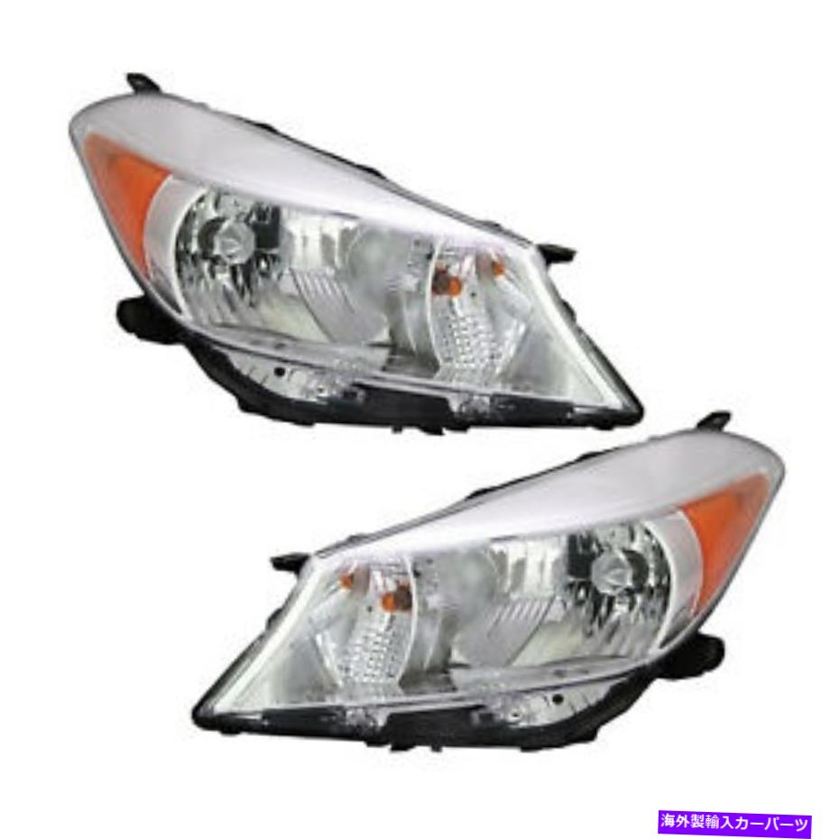 USヘッドライト ヘッドライトセット右左フィット2012-2014トヨタ・ヤリススポーツタイプ Headlights Set Right Left Fits 2012-2014 Toyota Yaris Sport Type【並行輸入品】
