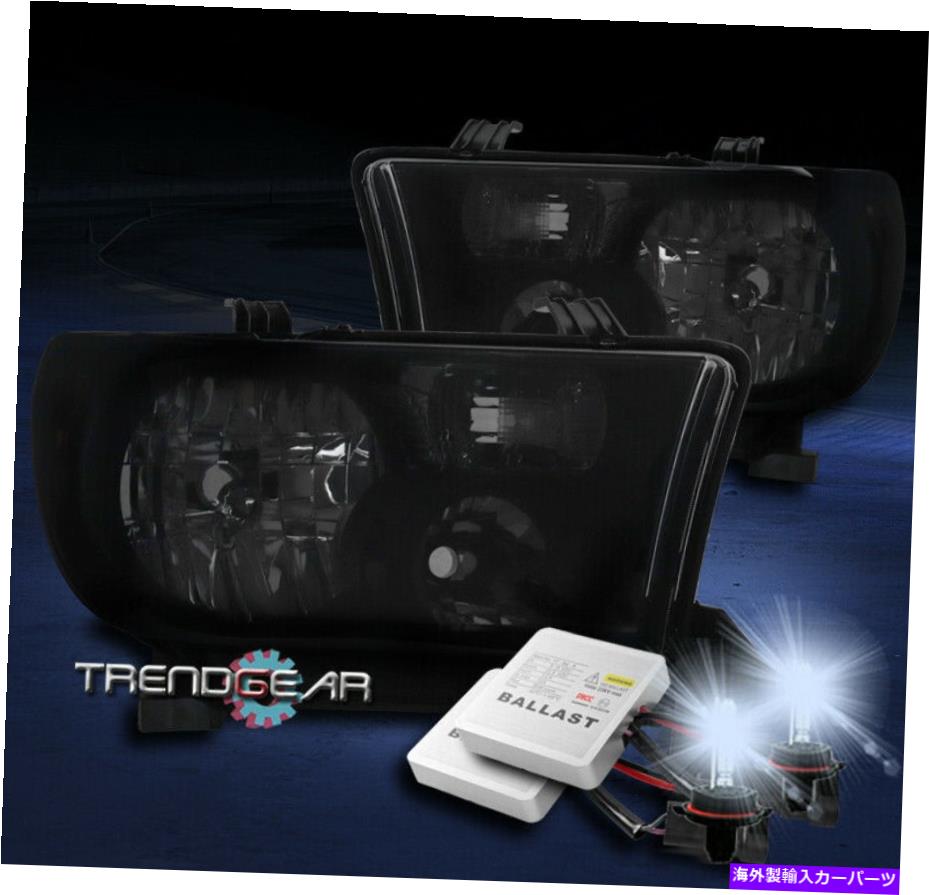 USヘッドライト 2007-2013トヨタツンドラ/ 2008 +セコイアヘッドライトブラック/煙W / 8000K HID FOR 2007-2013 TOYOTA TUNDRA/2008+ SEQUOIA HEADLIGHT BLACK/SMOKE W/8000K HID【並行輸入品】