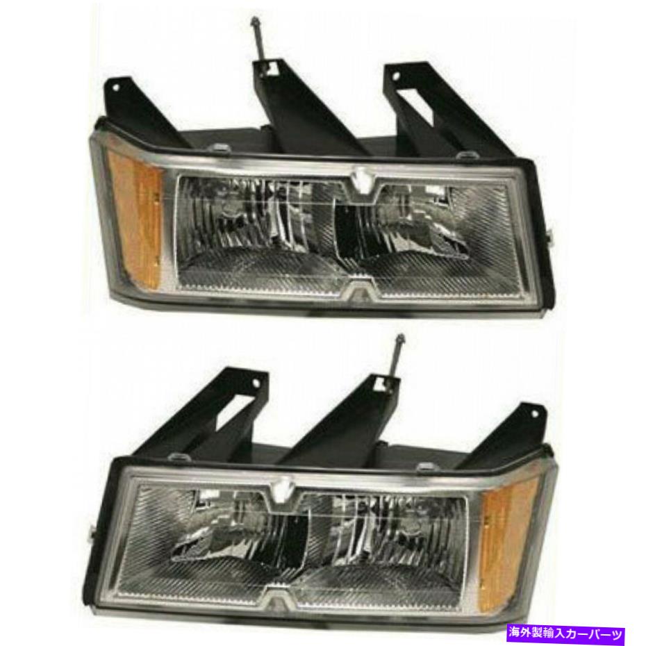 USヘッドライト GMCキャニオンヘッドライト2005 06 07 2008 LHおよびRHペアハロゲンクロームインテリア For GMC Canyon Headlight 2005 06 07 2008 LH and RH Pair Halogen Chrome Interior【並行輸入品】 45,947円