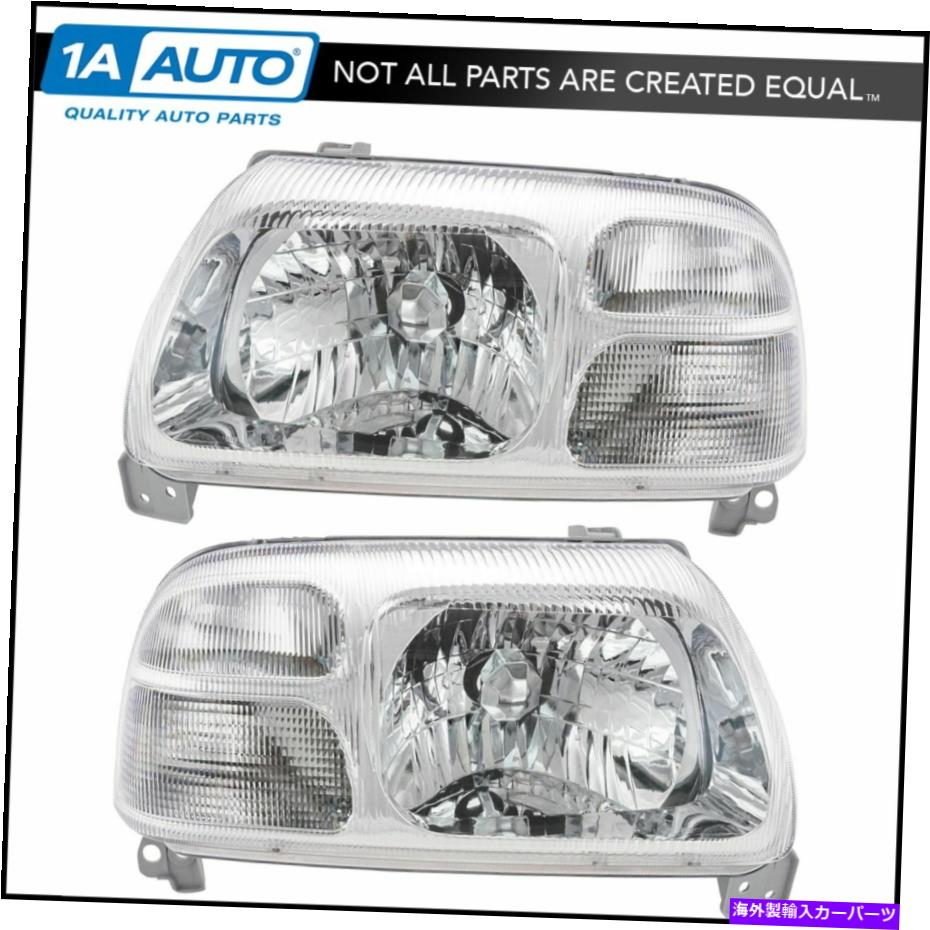 USヘッドライト ヘッドライトヘッドランプ左LH＆右ペアセット99-03スズキヴィタラXL-7グランド Headlight Headlamp Left LH & Right Pair Set for 99-03 Suzuki Vitara XL-7 Grand【並行輸入品】