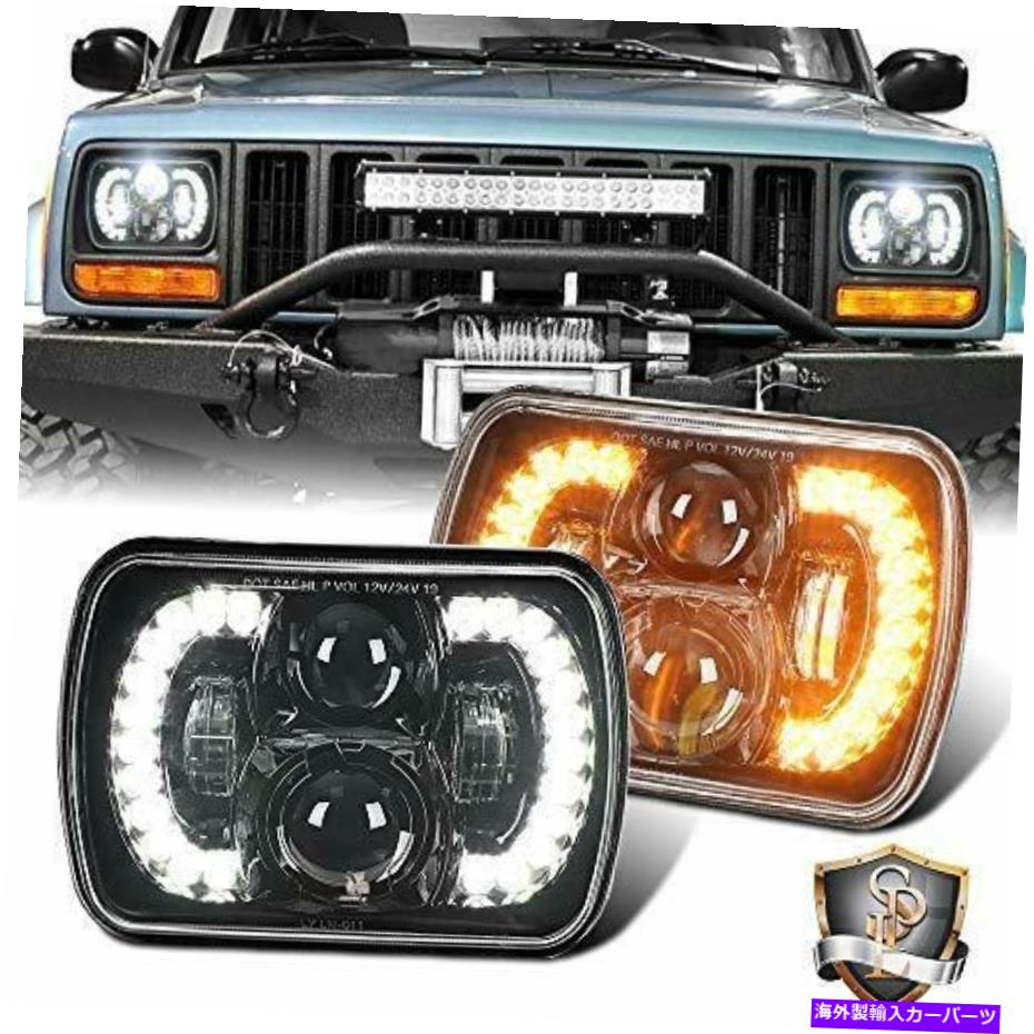 USヘッドライト DRLキャンブレンズ付きSPL 5×7/7×6インチプロジェクターCREE LEDヘッドライト SPL 5x7/7x6 Inch Projector Cree Led Headlights with DRL Cambered Lens【並行輸入品】