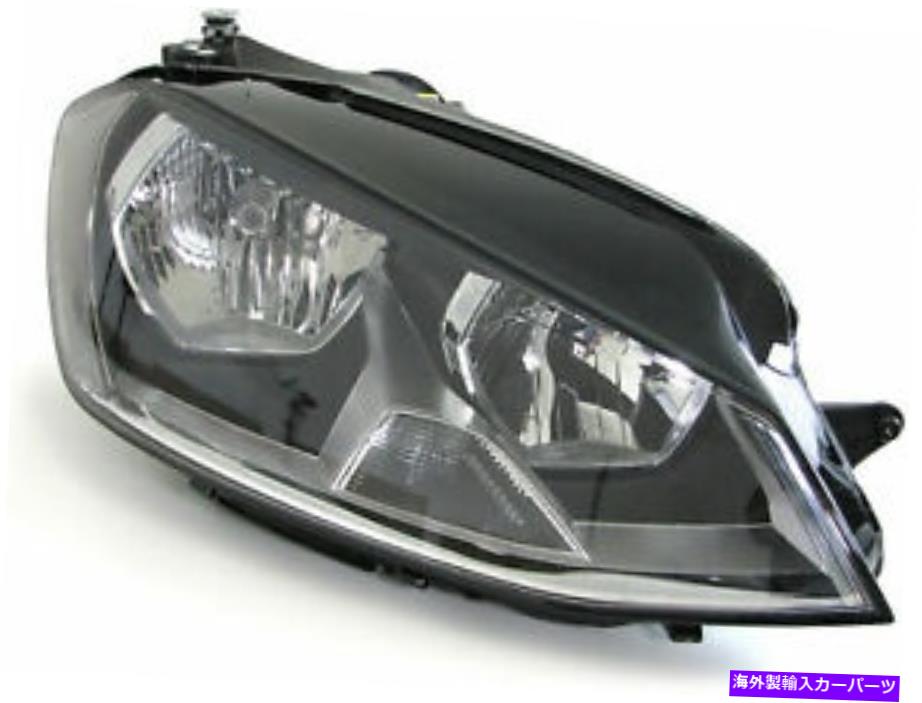 USヘッドライト VWゴルフMK7右助手席側ブラックハロゲンH7ヘッドライト11/2012 + VW GOLF MK7 RIGHT PASSENGER SIDE BLACK HALOGEN H7 HEADLIGHT 11/2012+【並行輸入品】