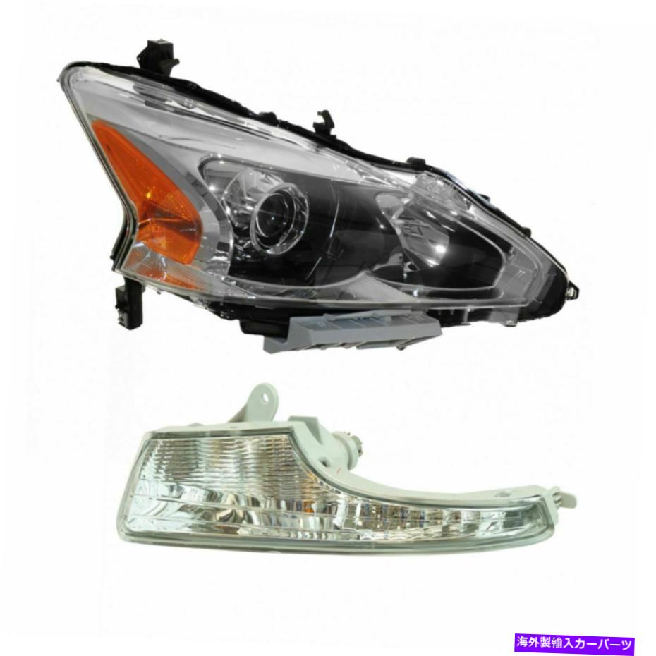 USヘッドライト 2個の照明キットヘッドライト＆バンパーサイドマーカーライトランプ 2pc Lighting Kit Headlight & Bumper Side Marker Light Lamp for Nissan Altima【並行輸入品】