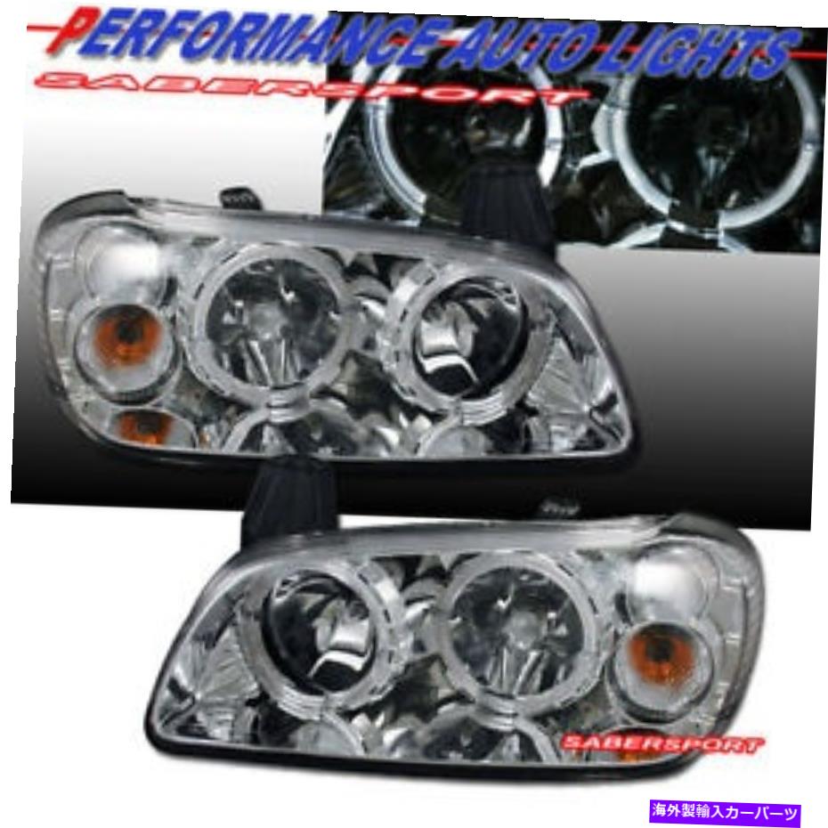 USヘッドライト 2000-2001日産マキシマGXE GLE SE用ペアヘッドライトW / Halo RIMのセット Set of Pair Headlights w/ Halo Rim for 2000-2001 Nissan Maxima GXE GLE SE【並行輸入品】