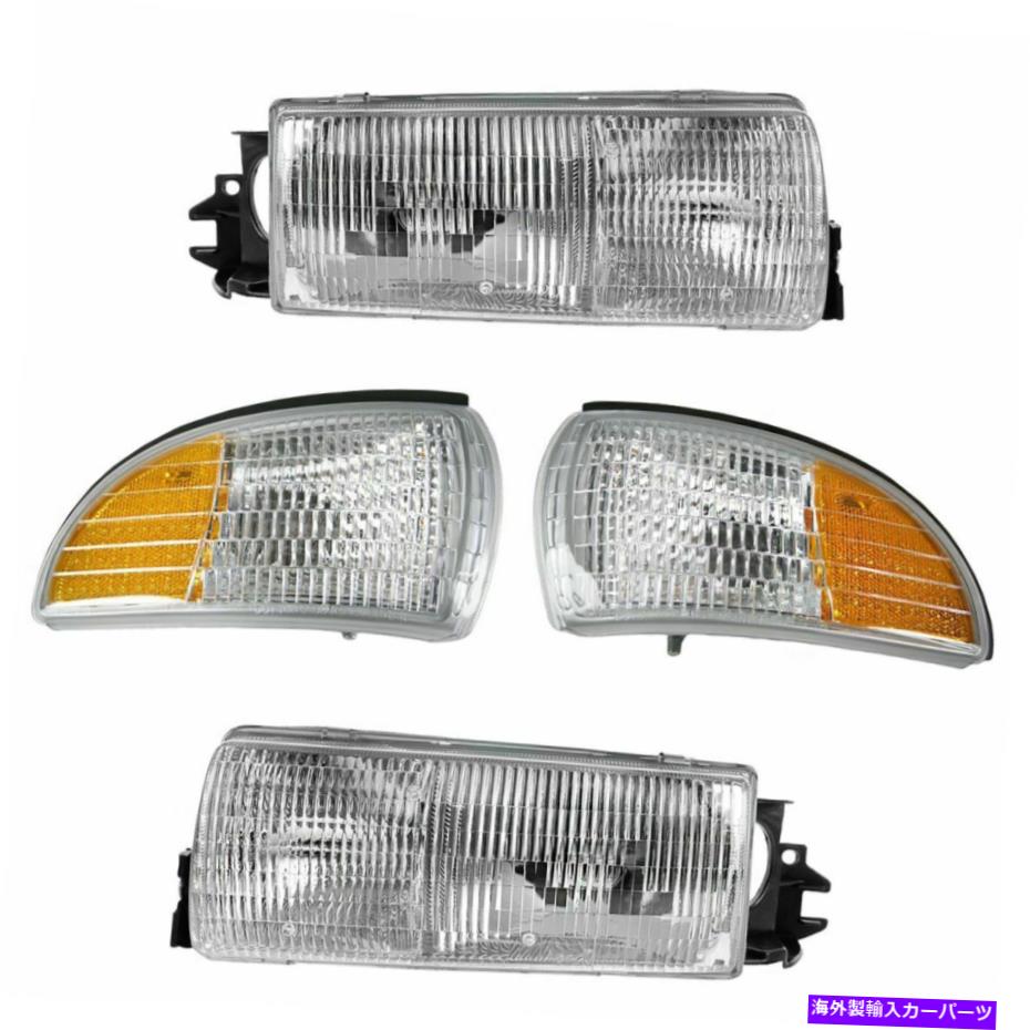 USヘッドライト Headlight＆Corner Light Kit Set Roadmaster Caprice Impalaカスタムクルーザー Headlight & Corner Light Kit Set for Roadmaster Caprice Impala Custom Cruiser【並行輸入品】