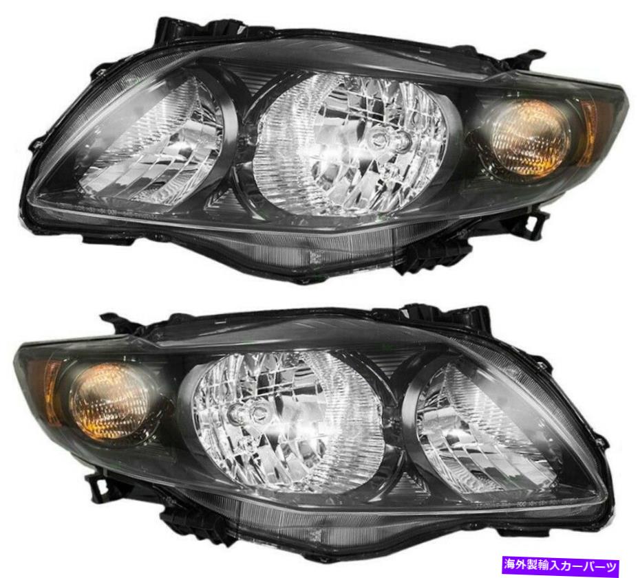 USヘッドライト Toyota Corolla S XRSのための新しいDEPOド??ライバー＆旅客NSFヘッドライトセット New Depo Driver & Passenger NSF Headlight Set For 09-10 Toyota Corolla S XRS【並行輸入品】