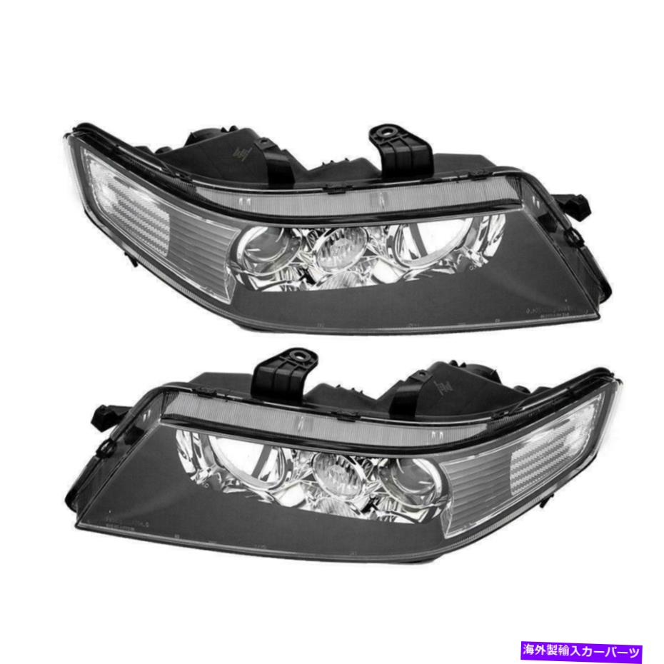 USヘッドライト （2）ヘッドライトハロゲンファクトリーブラッククリア、2004-2007 Acura TSX set of (2) Headlights Halogen Factory Black Clear for 2004-2007 Acura TSX【並行輸入品】