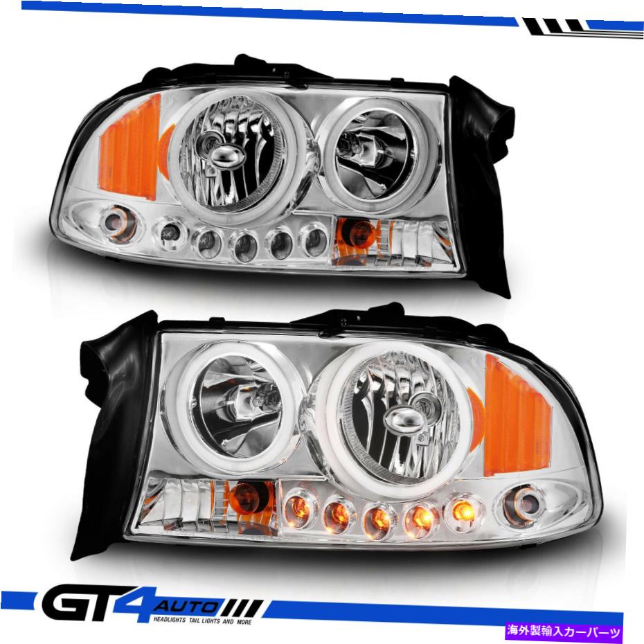 USヘッドライト 98-2004 Dodge Durango Dakota Super Bright Led Halo Parking Chromeヘッドライト For 98-2004 Dodge Durango Dakota Super Bright LED Halo Parking Chrome Headlights【並行輸入品】