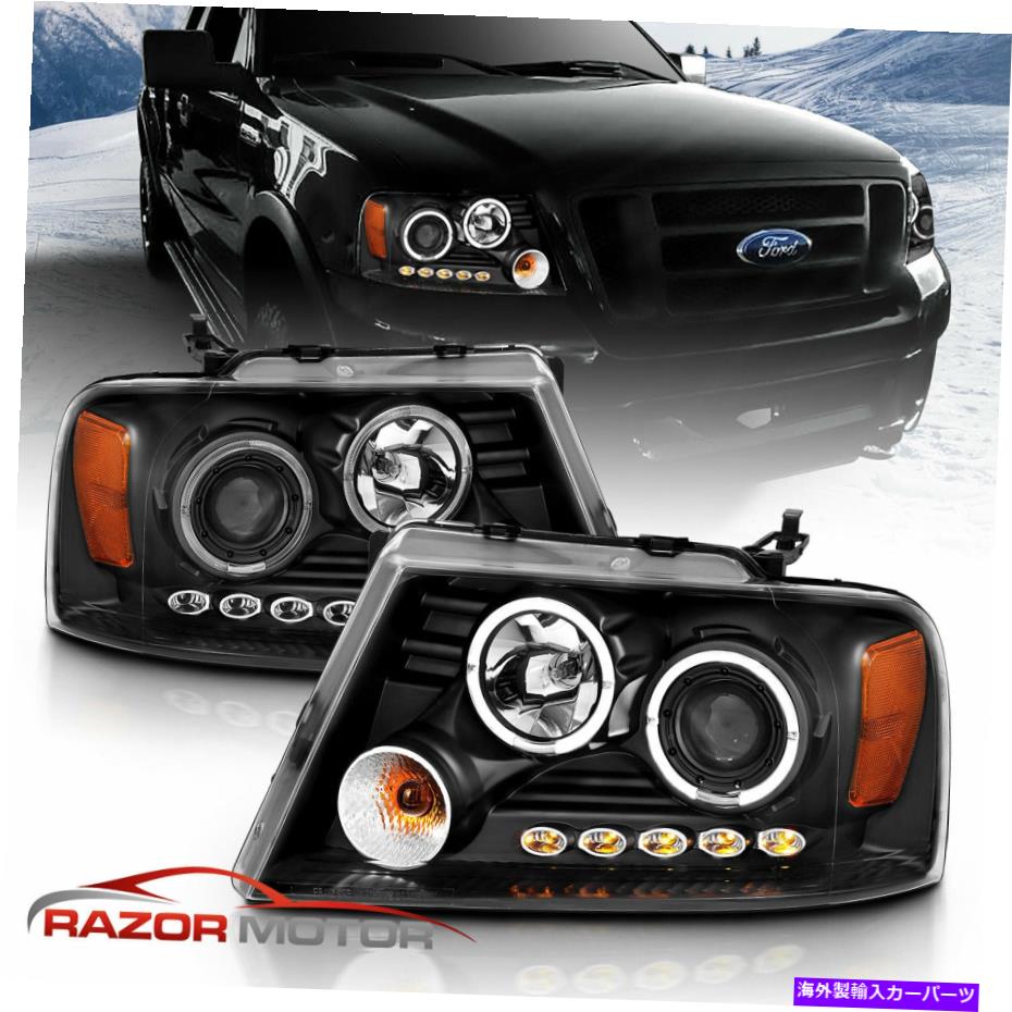 USヘッドライト [デュアルLEDハロー] 2004-2008フォードF-150 LEDリングプロジェクターヘッドライトセット [Dual LED Halo] 2004-2008 Ford F-150 LED Ring Projector Headlights Set【並行輸入品】 46,814円