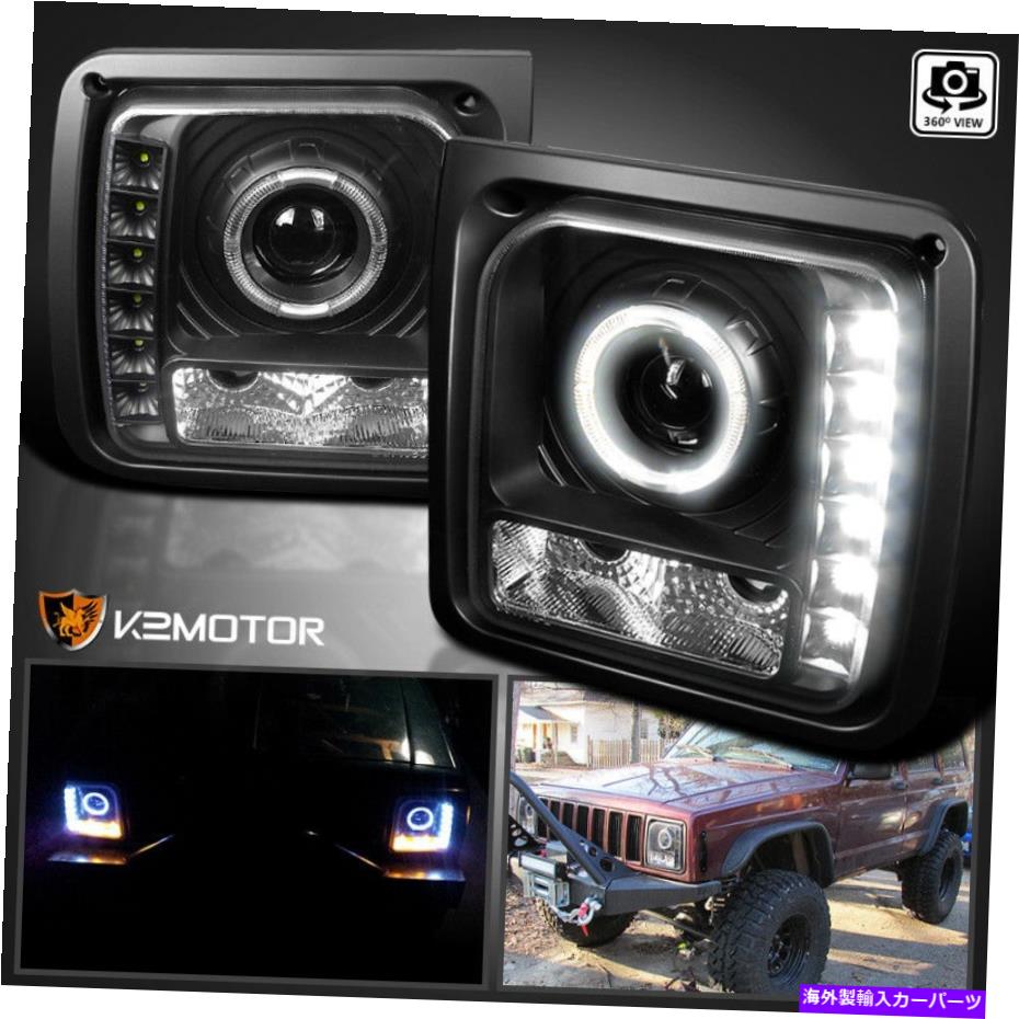 USヘッドライト ブラック1997-2001ジープチェロキーLEDストリッププロジェクターヘッドライトランプ97-01 For Black 1997-2001 Jeep Cherokee LED Strip Projector Headlights Lamps 97-01【並行輸入品】 45,947円