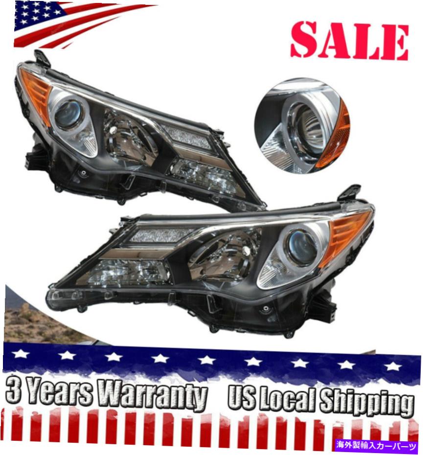 USヘッドライト 2013年から2015年トヨタRAV4 LEDヘッドライトプロジェクターの交換のドライバー+旅客 For 2013-2015 Toyota RAV4 LED Headlights Projector Replacement Driver+Passenger【並行輸入品】