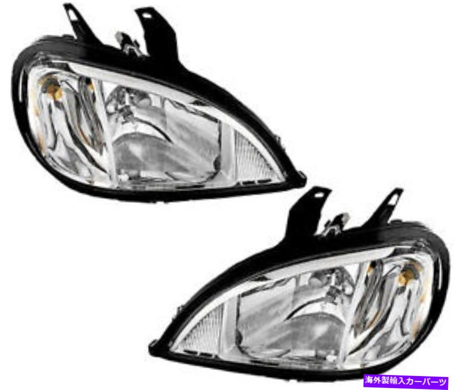 USヘッドライト 04-13 Freightliner Columbia HDトラックのヘッドライトヘッドランプ（w /電球）新しいペアセット 04-13 Freightliner Columbia HD Truck Headlights Headlamps (w/Bulb) NEW Pair Set【並行輸入品】