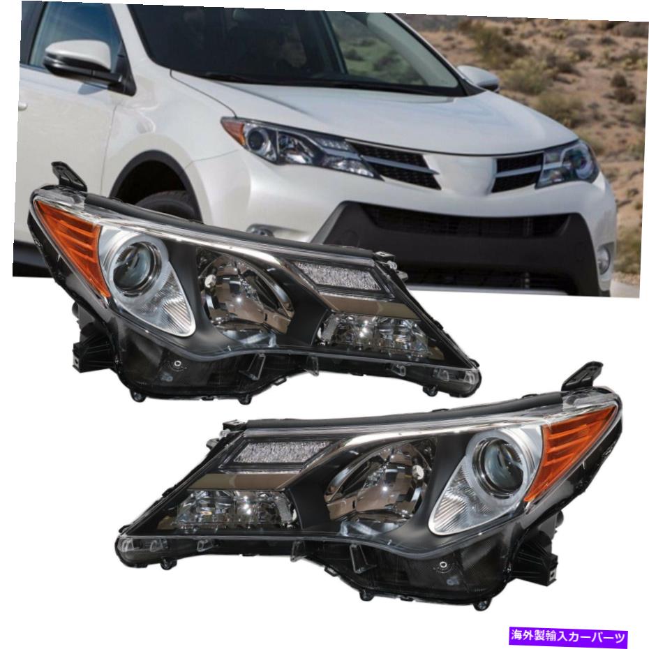 USヘッドライト 2013-2015トヨタRAV4プロジェクターヘッドライトヘッドランプ左+右側 FITS FOR 2013-2015 TOYOTA RAV4 PROJECTOR HEADLIGHTS HEAD LAMPS LEFT+RIGHT SIDE【並行輸入品】