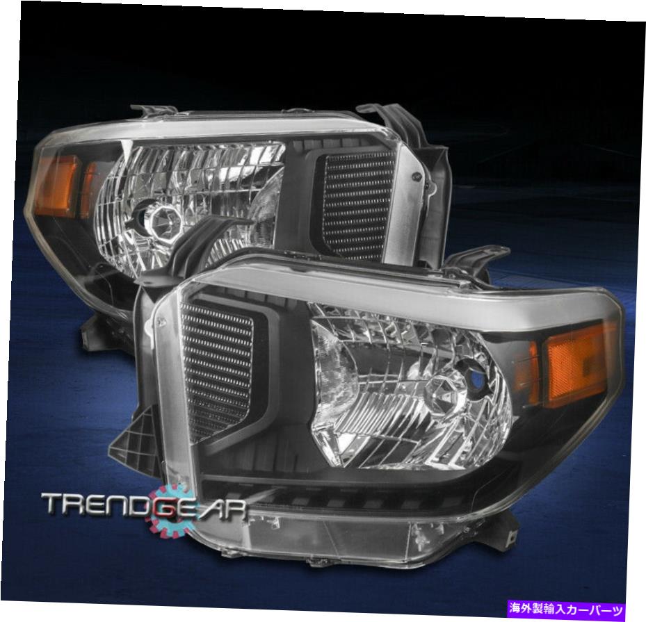 USヘッドライト 2014-2017トヨタツンドラSR5 TRDピックアップの交換ヘッドライトヘッドランプブラック FOR 2014-2017 TOYOTA TUNDRA SR5 TRD PICKUP REPLACEMENT HEADLIGHT HEADLAMP BLACK【並行輸入品】